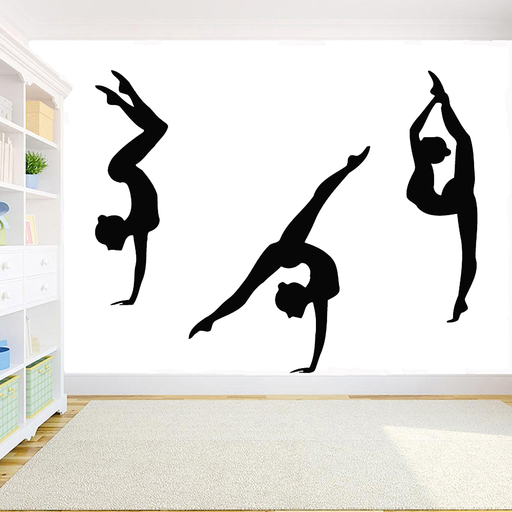 Home Gym On Wall - Gymnast Wall Sticker Gym Decor 3