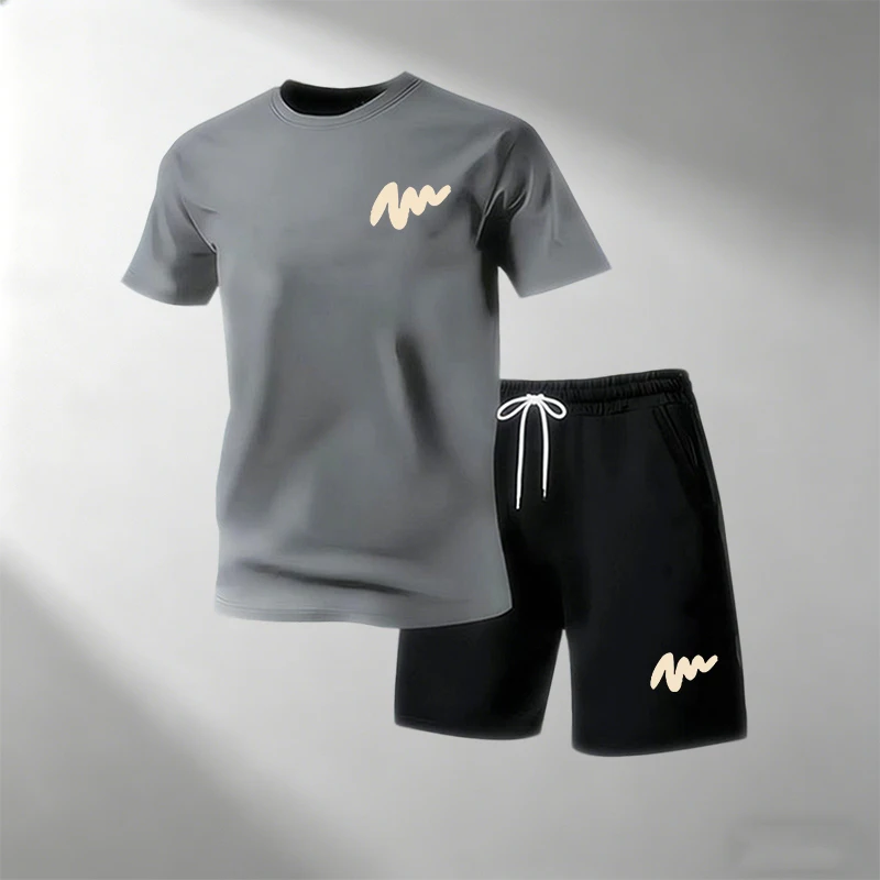 Home Gym Outdoor - Fashion Men's Street T-Shirts Sets 2