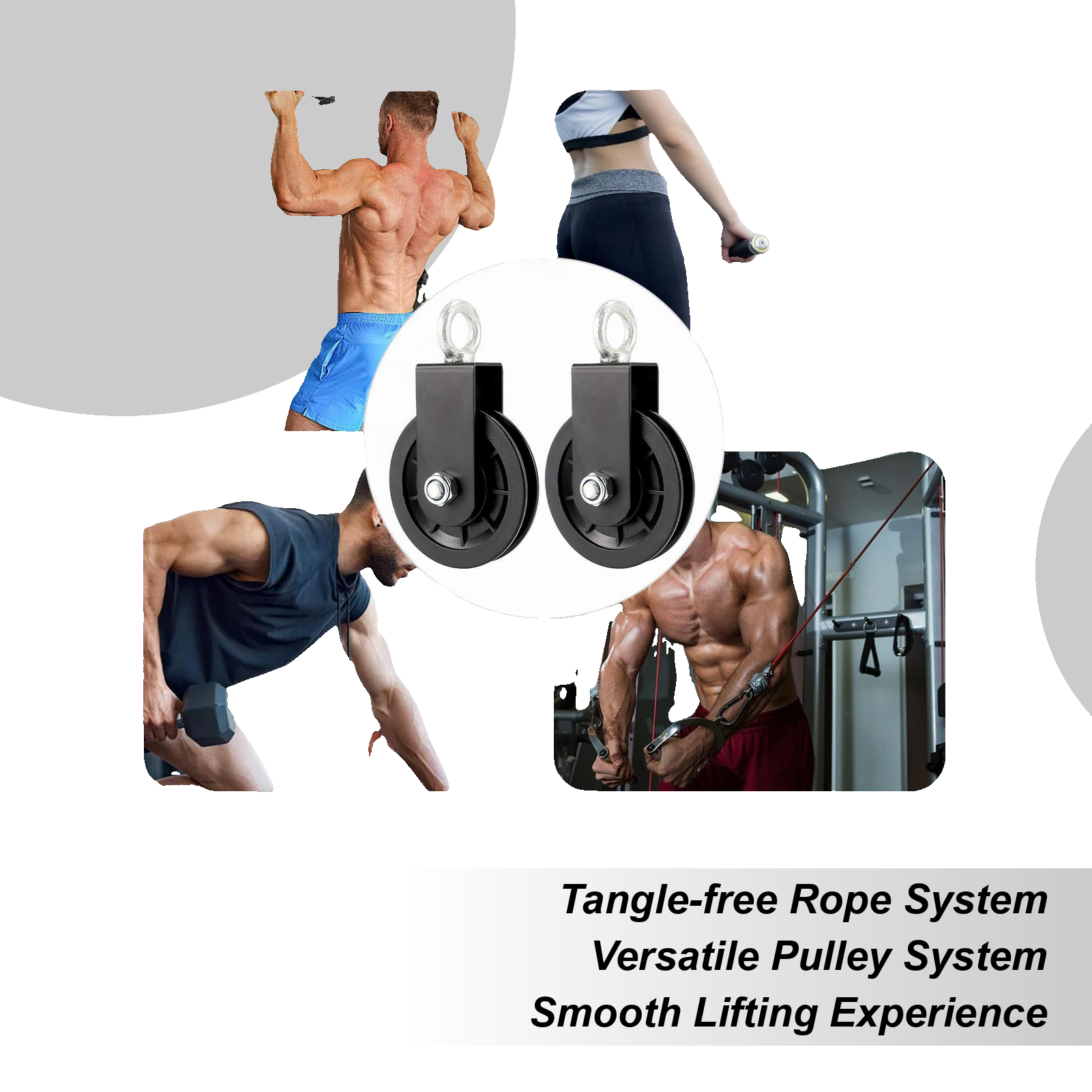 Home Gym Cable Pulley System - Gym Pulley Wheel Heavy Duty Steel