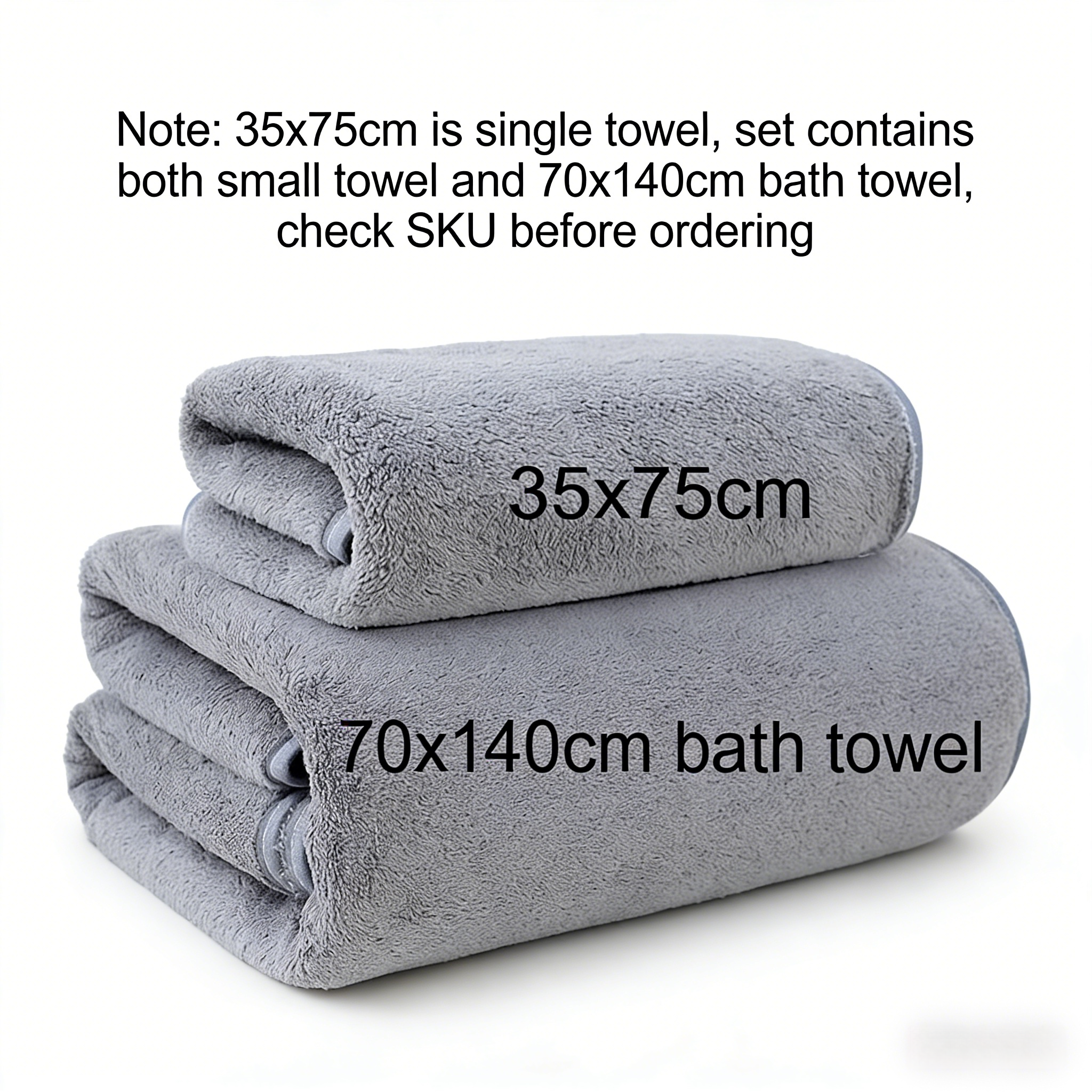 Home Gym Equipment - Coral Fleece Thickened Towel and Bath