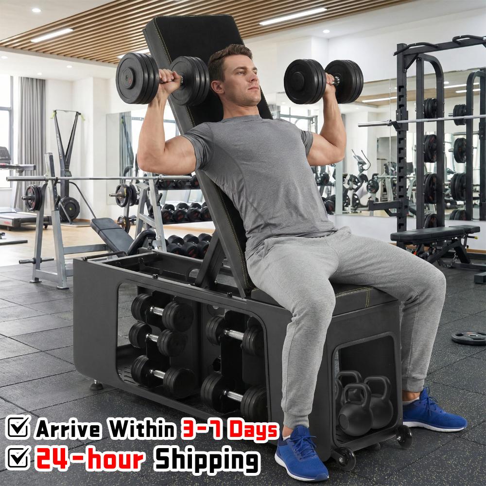 Home Gym For Small Spaces - 4-in-1 Adjustable Weight Bench for Home
