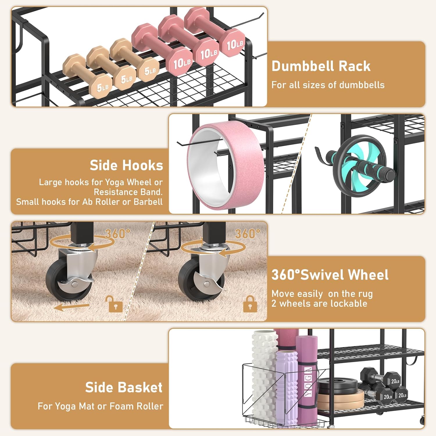 Home Gym Storage, No Material  - Home Gym Dumbbells avis et prix