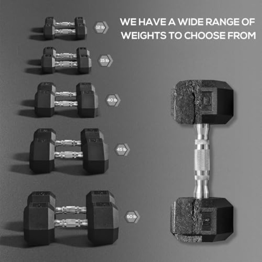 40lbs/45lbs/50lbs Rubber Dumbb - Home Gym Equipment Set avis et prix