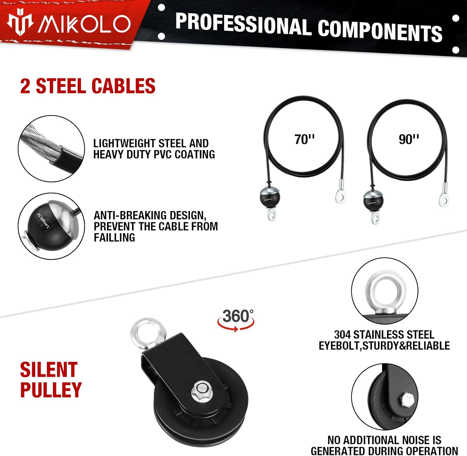 Dual Cable Pulley System for H - Home Gym Cable Pulley System avis et prix