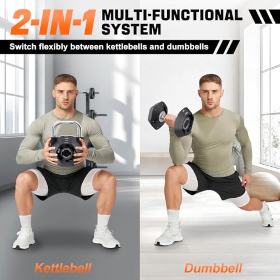 2-in-1 Adjustable Kettlebell 1 - Home Gym Kettlebells avis et prix