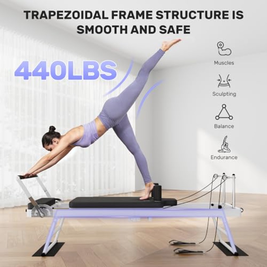 Foldable Pilates Reformer Mach - Leg Home Gym Workout avis et prix