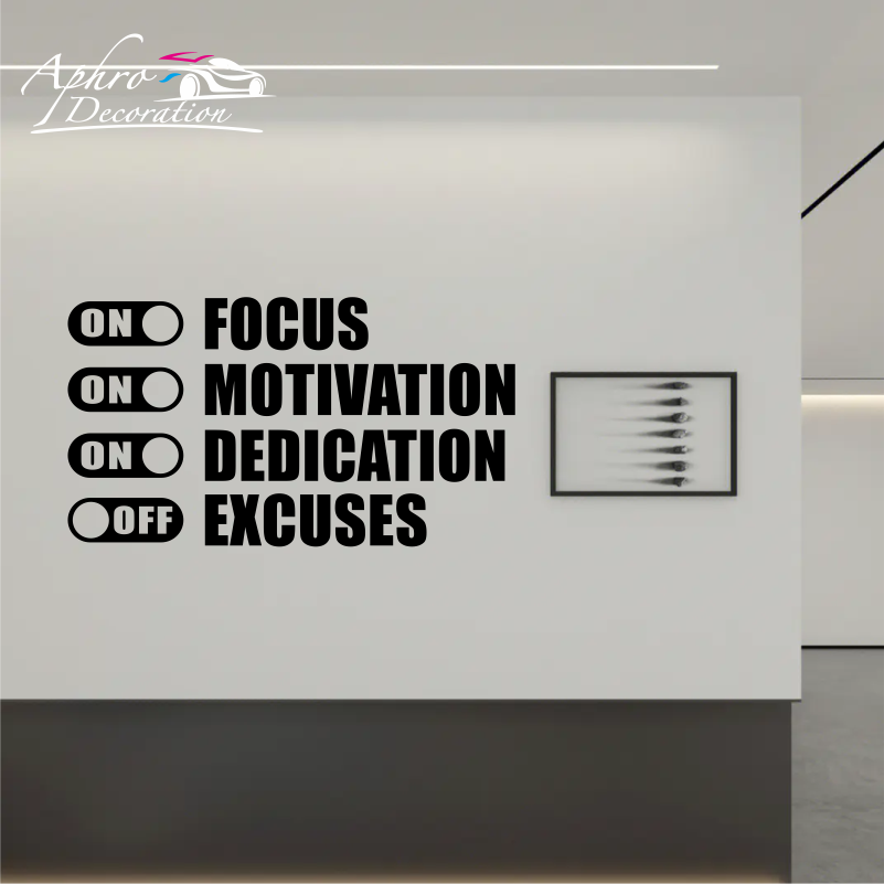 Focus On Motivation On Excuses - Home Gym On Wall avis et prix