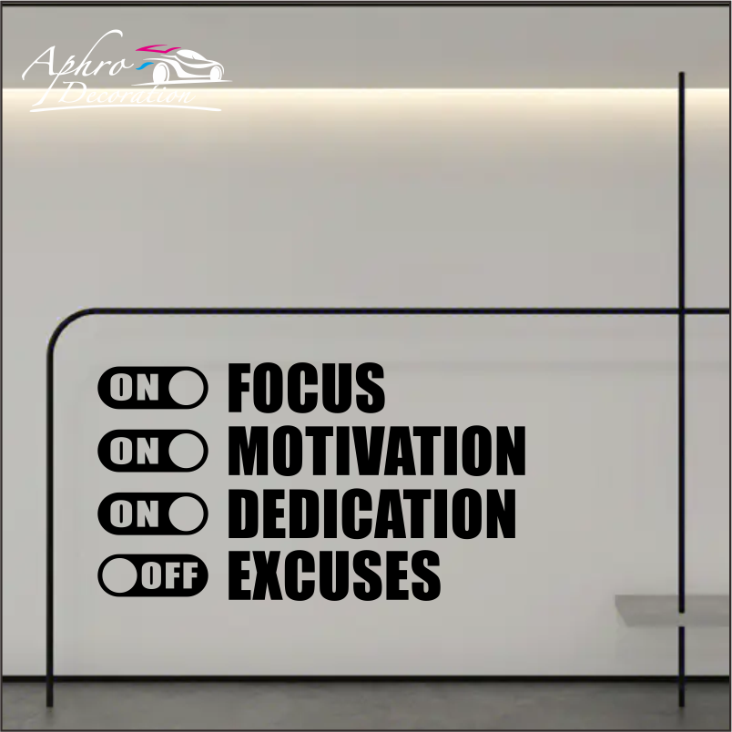 Focus On Motivation On Excuses - Home Gym On Wall avis et prix