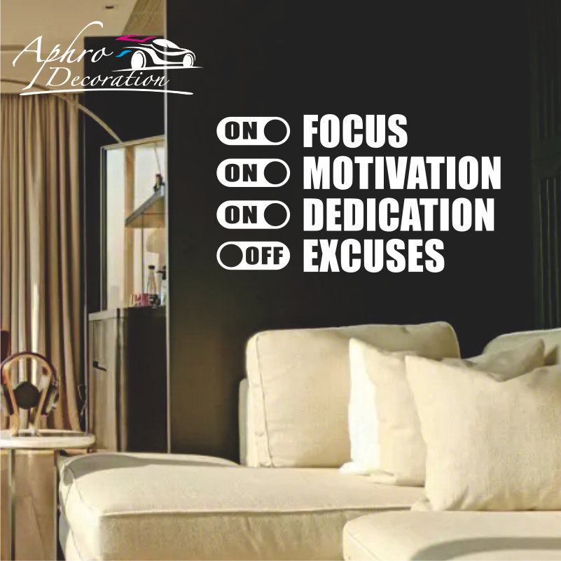 Focus On Motivation On Excuses - Home Gym On Wall avis et prix