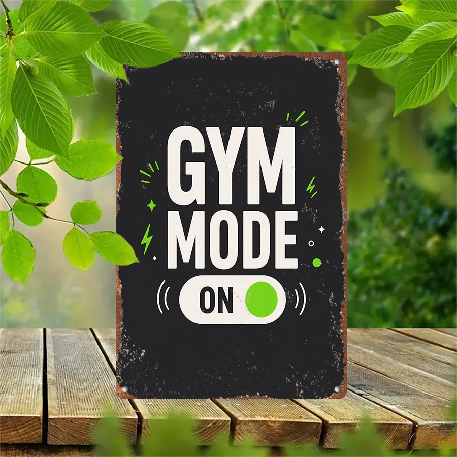 2D flat retro metal tin plate, - Home Gym On Wall avis et prix