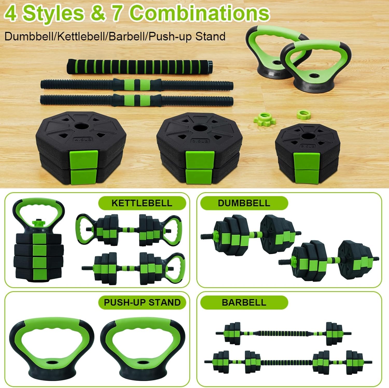 66lbs/88lbs Weight 4 in 1 Adju - Home Gym Equipment Set avis et prix