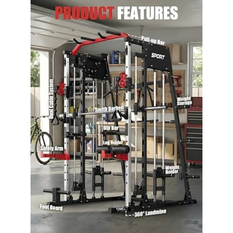 Smith Machine Home Gym All in  - Leg Home Gym Workout avis et prix