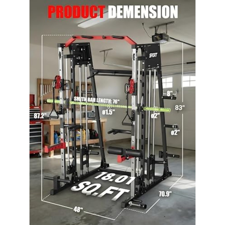 Smith Machine Home Gym All in  - Leg Home Gym Workout avis et prix