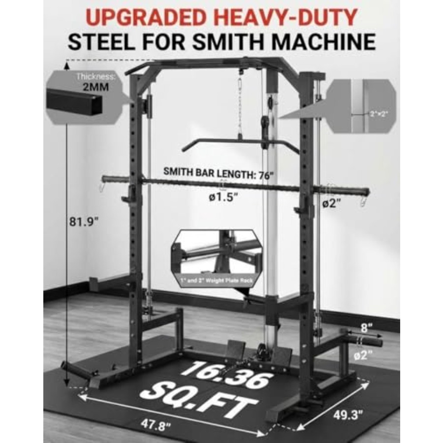 Home gym Smith machine: steel, - Home Gym For Small Spaces avis et prix