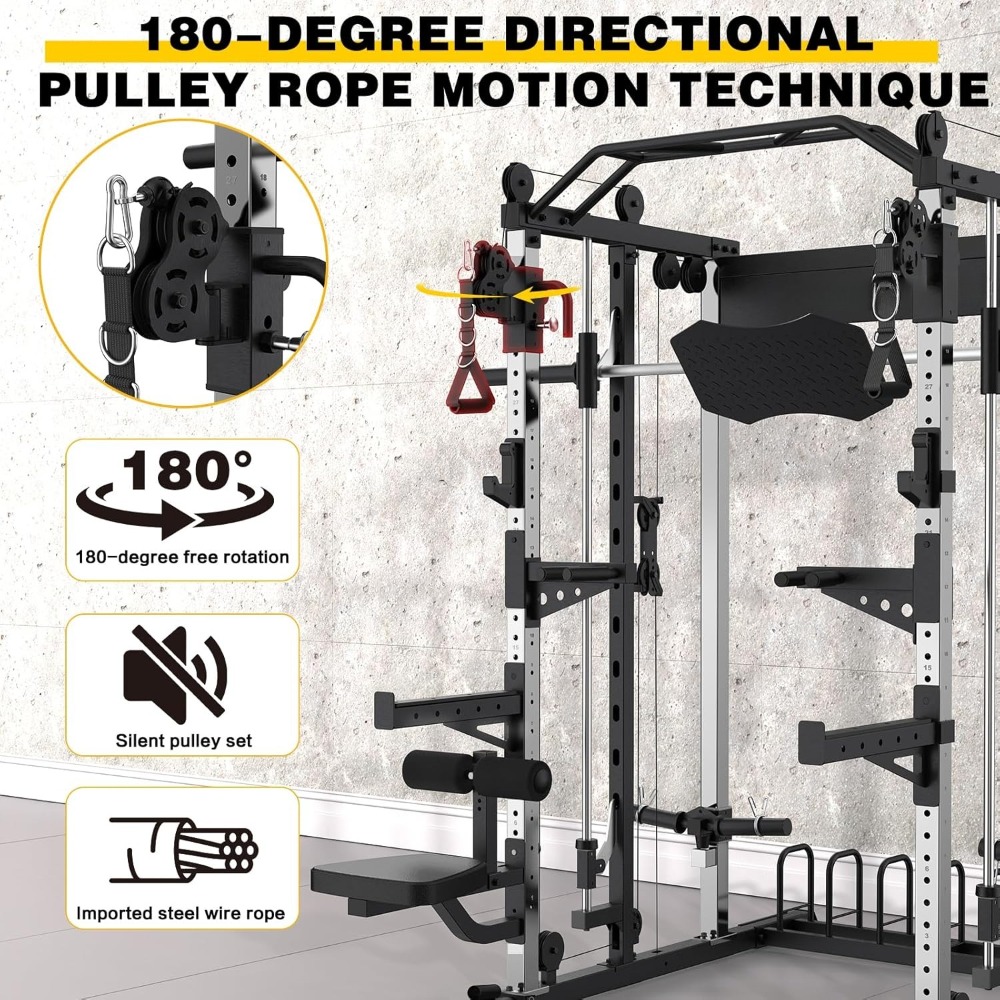 Smith Machine Home Gym Strengt - Home Gym Cable Pulley System avis et prix