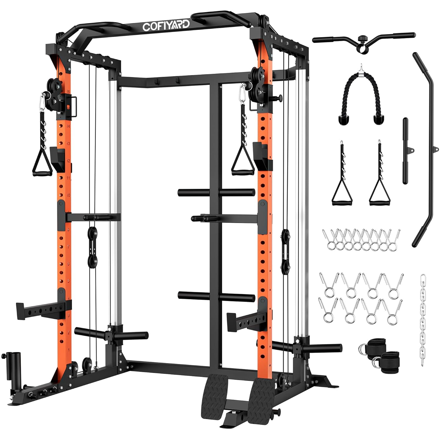 Power Cage, Power Rack with Du - Home Gym Cable Pulley System avis et prix