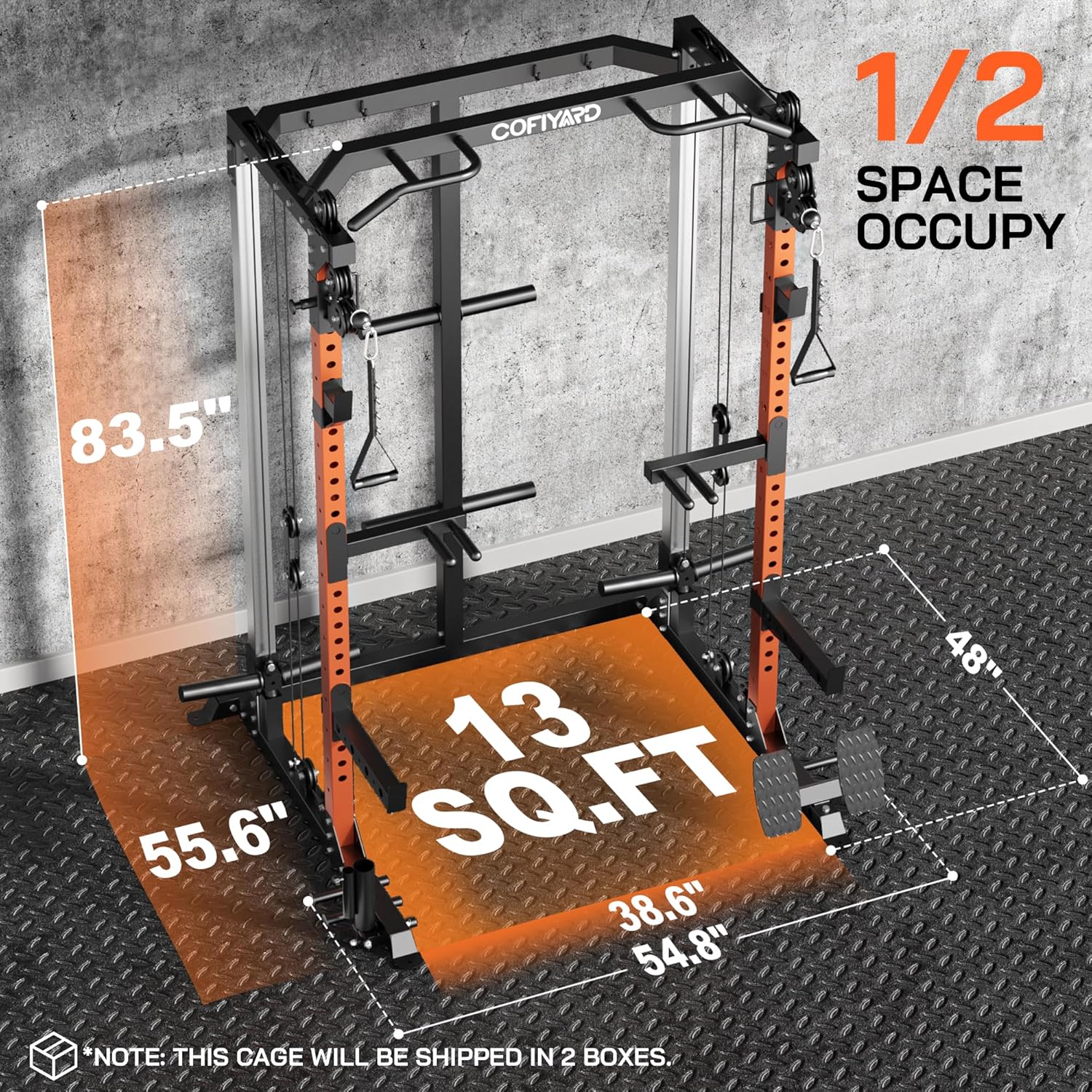 Power Cage, Power Rack with Du - Home Gym Cable Pulley System avis et prix