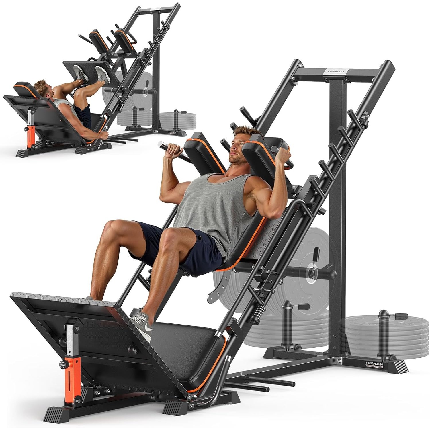 FEIERDUN 3‑in‑1 Leg Press Hack - Home Gym Training Program avis et prix