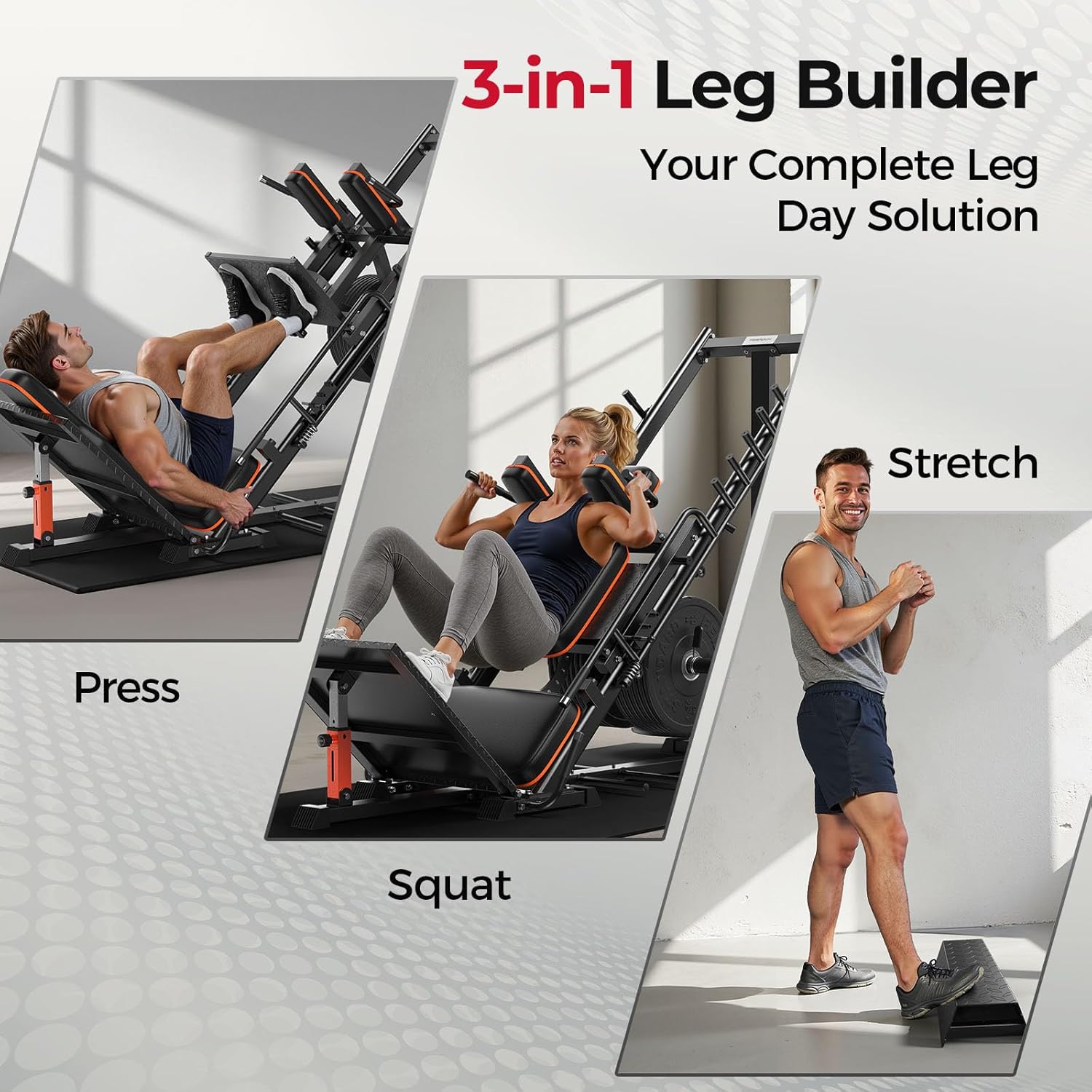 FEIERDUN 3‑in‑1 Leg Press Hack - Home Gym Training Program avis et prix