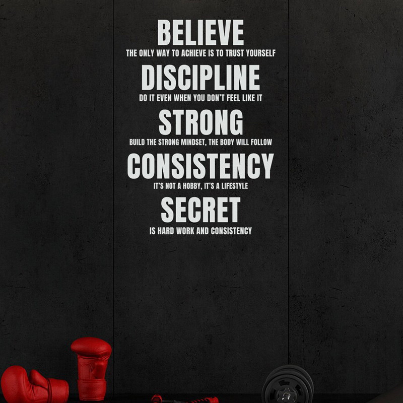 Believe, Discipline Motivation - Home Gym On Wall avis et prix