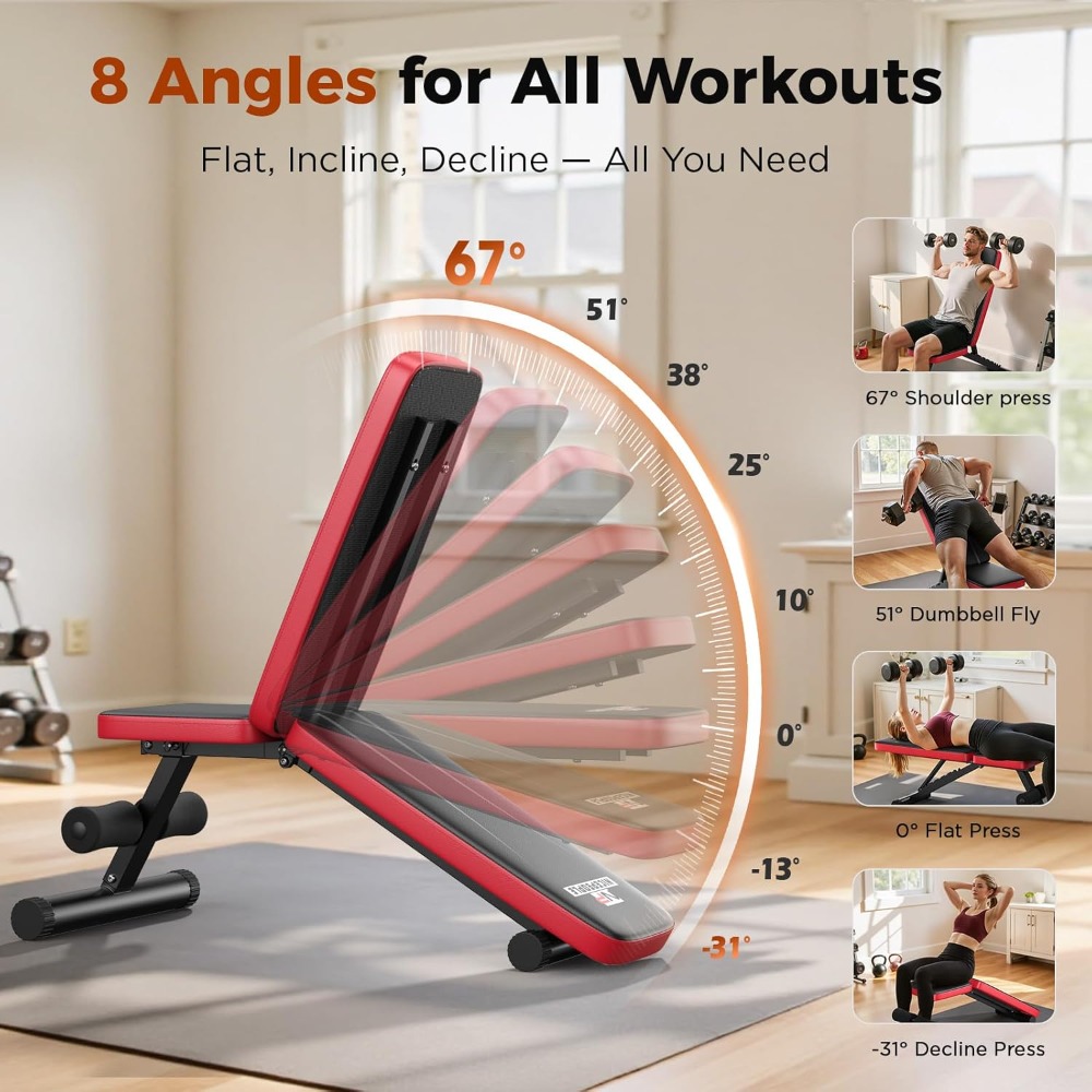 Adjustable Weight Bench 660LBS - Home Gym For Small Spaces avis et prix