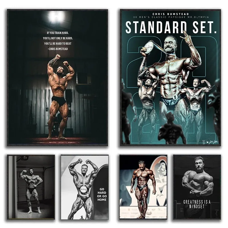 Canvas Painting Chris Bumstead - Home Gym On Wall avis et prix