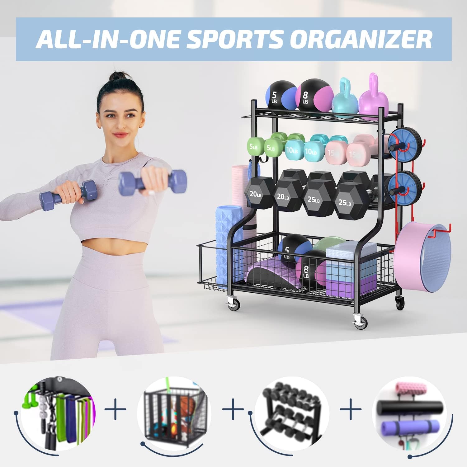 Home Gym Dumbbell Rack with Wh - Home Gym Dumbbells avis et prix