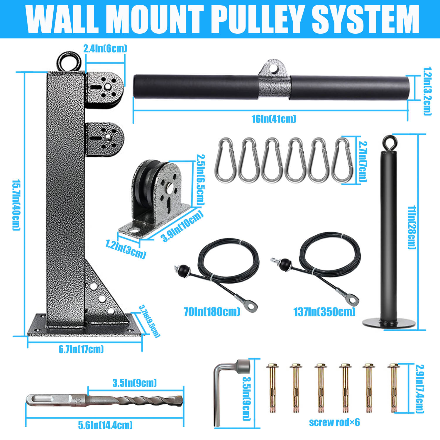 Fitness Wall Mounted Pulley Sy - Home Gym Cable Pulley System avis et prix