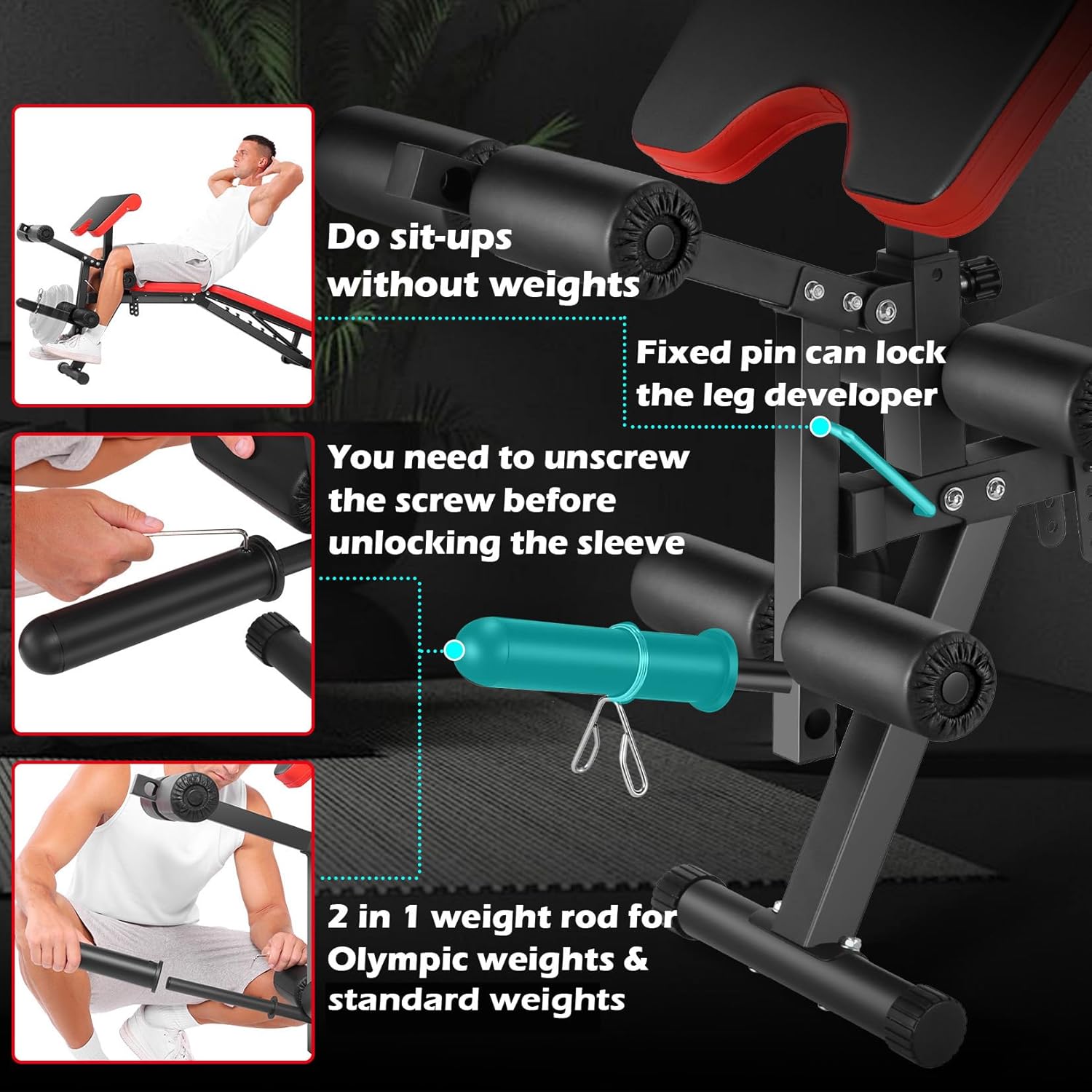 Home Gym Workout Bench - Metal - Leg Home Gym Workout avis et prix