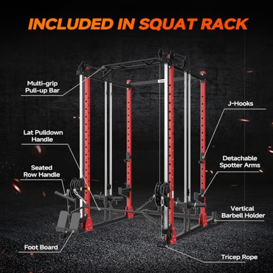 All-in-One Power Rack with Smi - Home Gym Cable Pulley System avis et prix