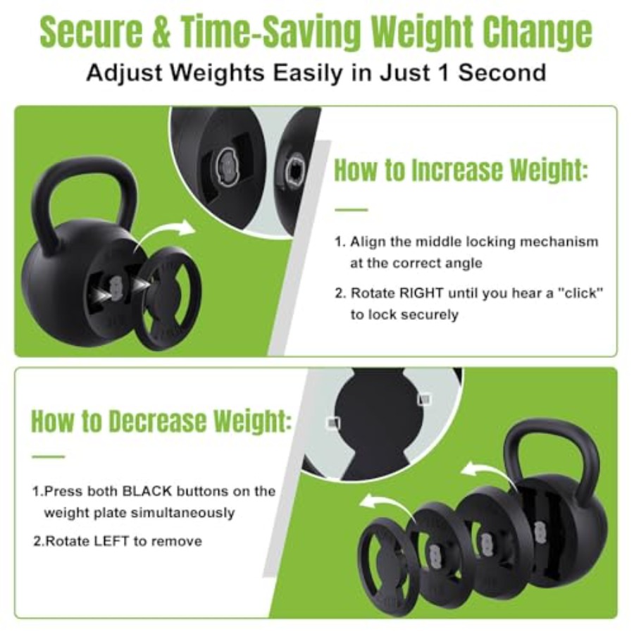 2-in-1 Adjustable Kettlebell 1 - Home Gym Kettlebells avis et prix