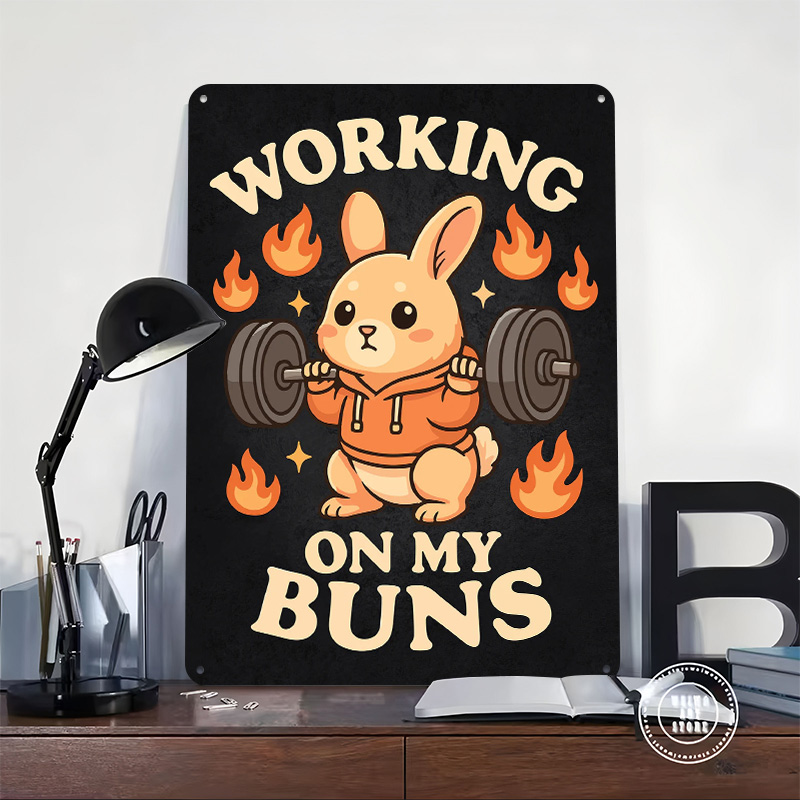 Working On My Buns – Cute Gym  - Home Gym On Wall avis et prix