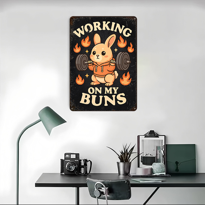 Working On My Buns – Cute Gym  - Home Gym On Wall avis et prix