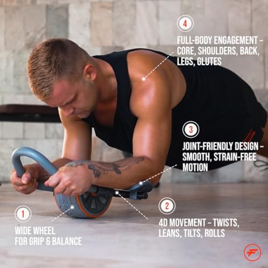 CoreFlex4D Ab Roller Wheel wit - Home Gym Equipment avis et prix
