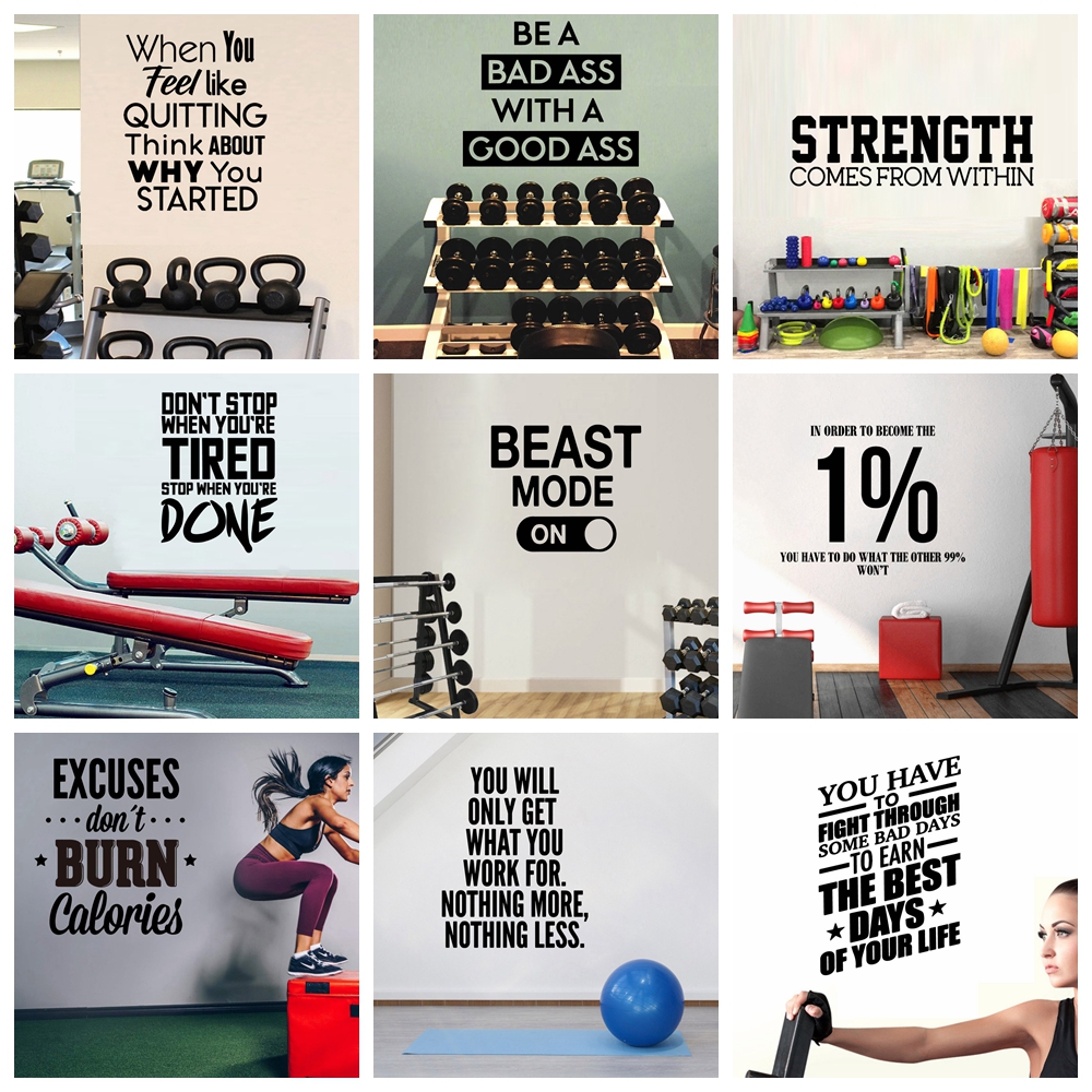 Drop Shipping GYM Wall Art Dec - Home Gym On Wall avis et prix